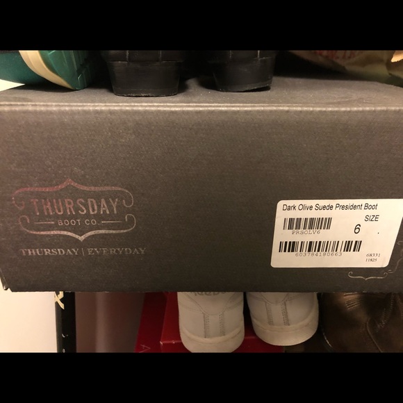 Thursday Boot co. President, water resistant olive suede - Picture 5 of 5